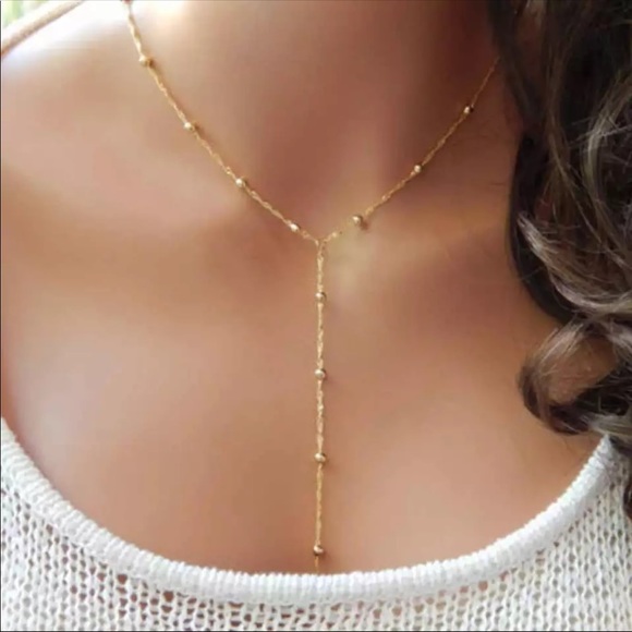 Jewelry - NWT Gold Beaded Necklace